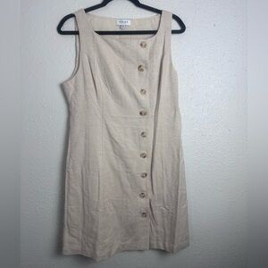 GILLI Elegant Cream Button-Down Dress Size Medium